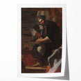 Historical Art - Baroque Courtroom Scene with Noble Figure and Attendants