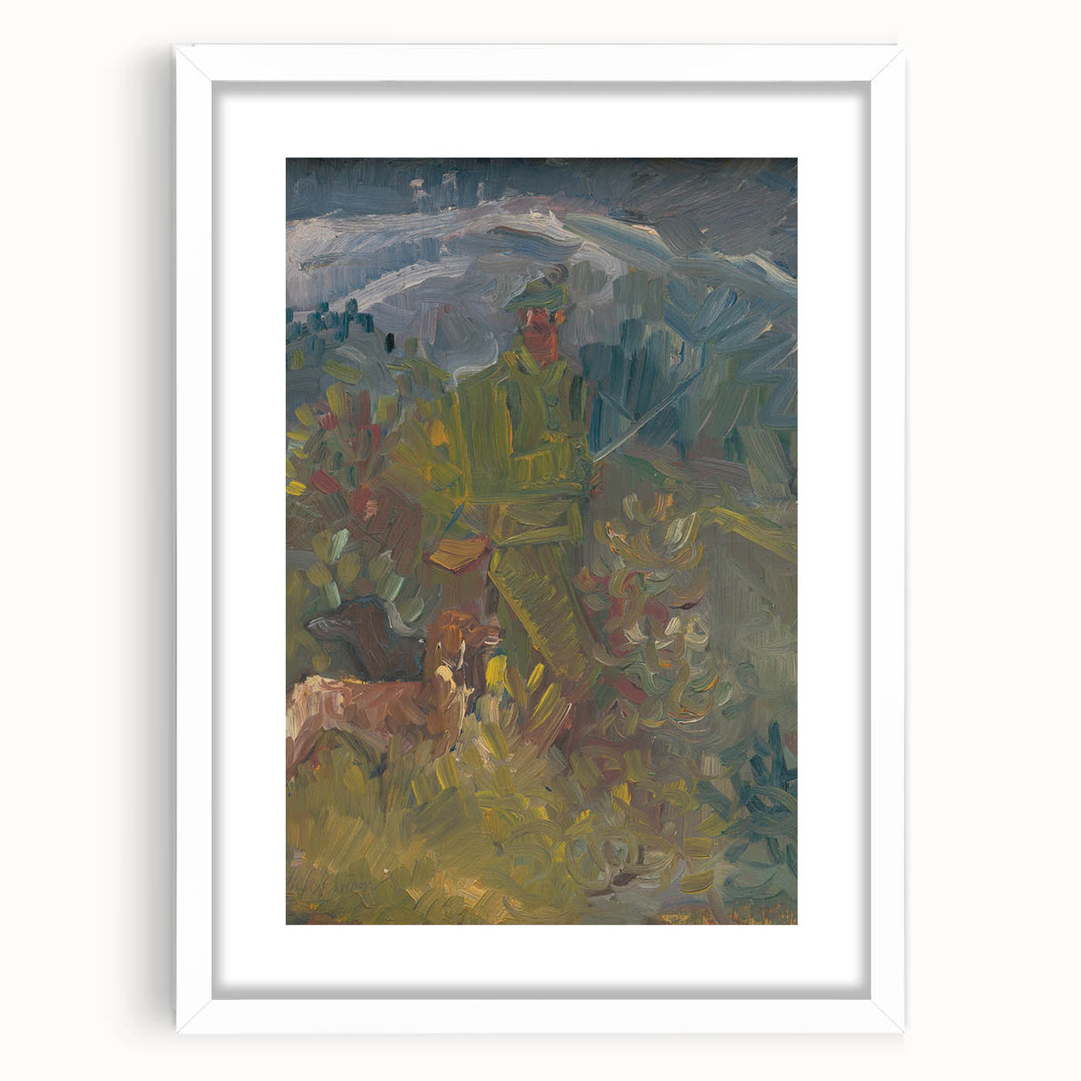 Expressionism Wall Art - Hunter with Two Dogs by Arnold Peter Weisz