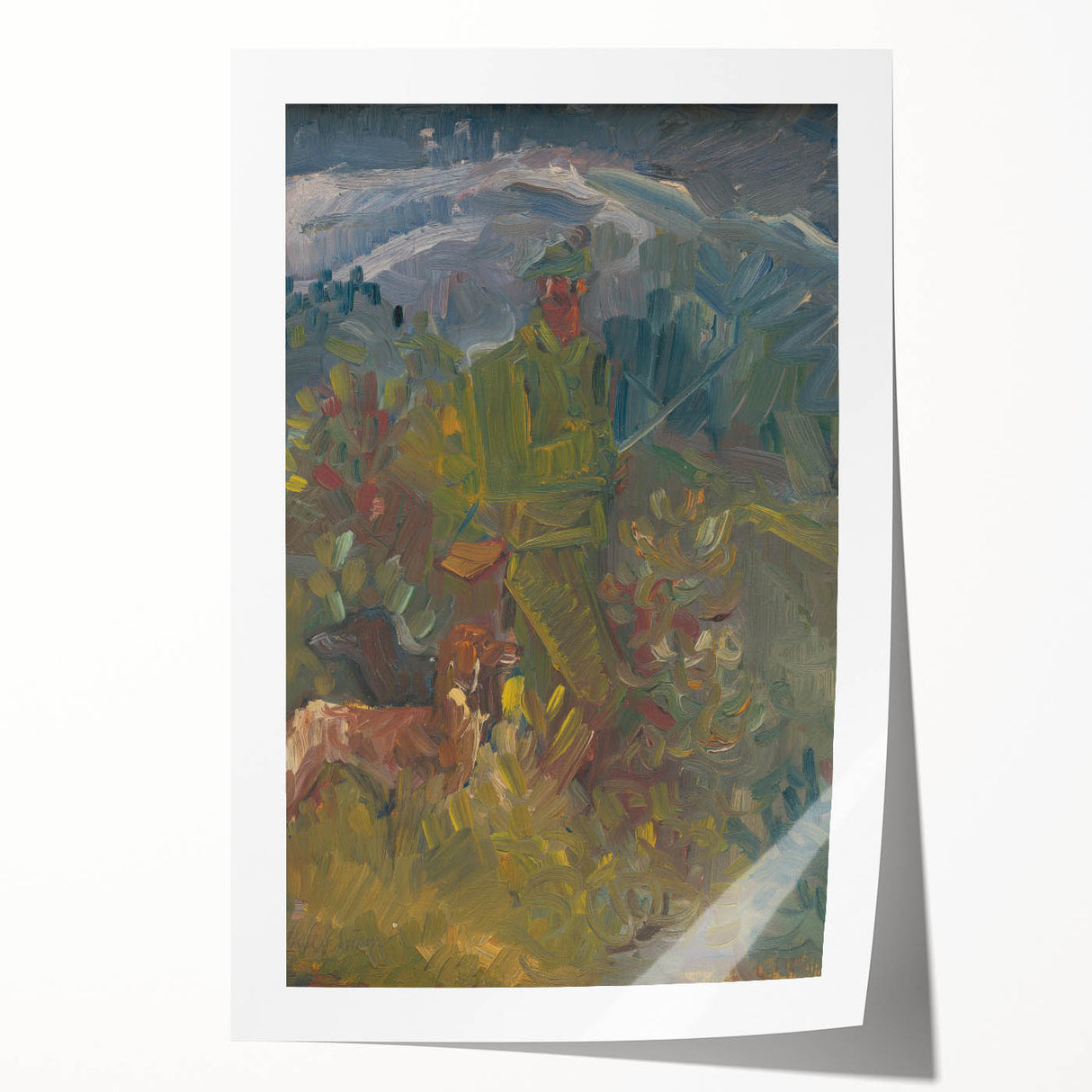 Expressionism Wall Art - Hunter with Two Dogs by Arnold Peter Weisz