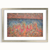 Mosaic Seascape Modern Wall Art - Abstract Coastal Decor Print