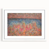 Mosaic Seascape Modern Wall Art - Abstract Coastal Decor Print