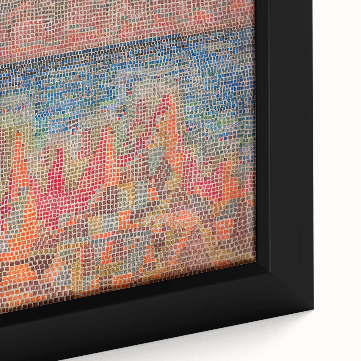 Mosaic Seascape Modern Wall Art - Abstract Coastal Decor Print