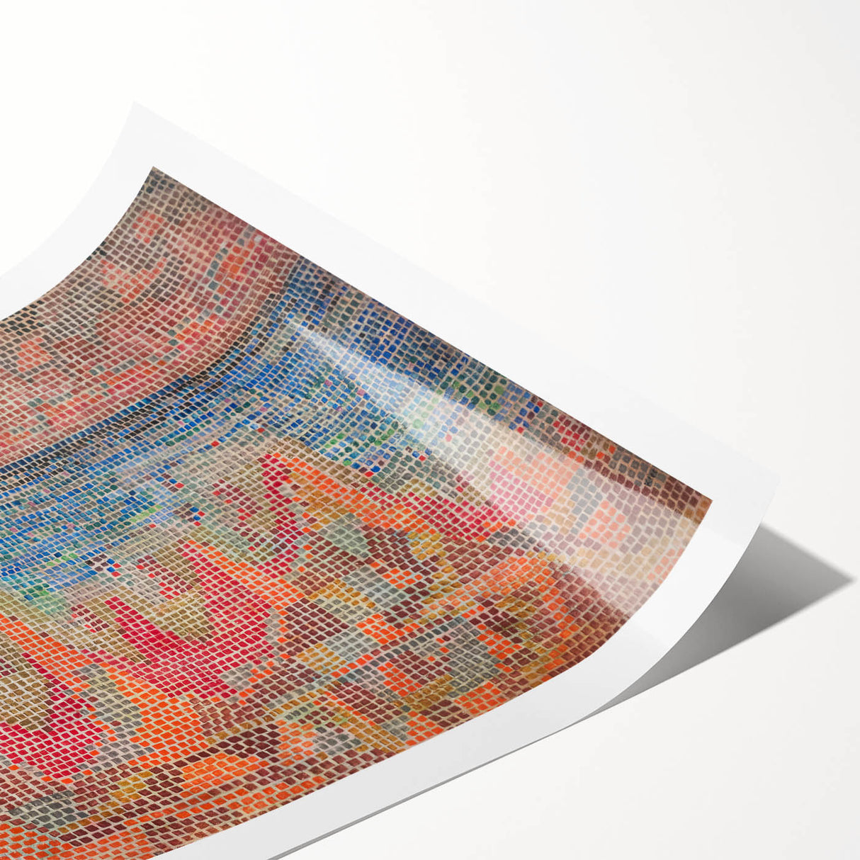 Mosaic Seascape Modern Wall Art - Abstract Coastal Decor Print