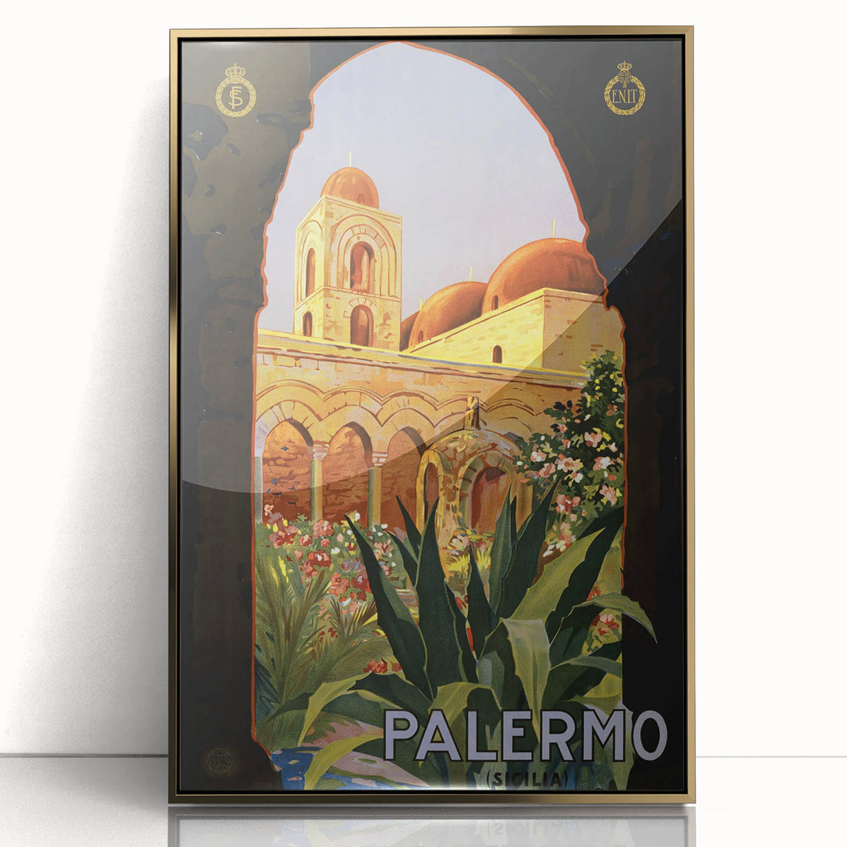 Retro Palermo Travel Poster – Vintage Sicily Art Print