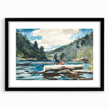 Hudson River Logging Art Print - Winslow Homer Realism Landscape Decor