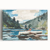Hudson River Logging Art Print - Winslow Homer Realism Landscape Decor