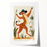 Children's Room Decor - Dancing Cheetah Playroom Wall Art