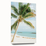 Large abstract wall art on acrylic glass depicting vibrant summer hues, ideal for bedroom or dining room decor.