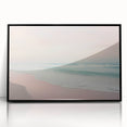Large abstract wall art featuring swirling blue and gray tones on a framed acrylic, ideal for modern art wall decor.