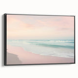 Black and white landscape painting on framed canvas, featuring a vintage poster style, ideal for bedroom wall decor.
