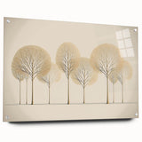 Abstract floral wall art design displayed in an acrylic glass frame, showcasing vibrant colors and intricate patterns, with metal pins securing the artwork in place.