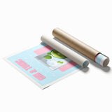Extra large rolled print featuring vibrant floral art, ideal for classy bathroom or large living room wall decor.