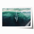 Stunning rolled canvas print showcasing a vibrant beach landscape with vivid blue skies, soft sands, and gentle waves, perfect for coastal home decor.
