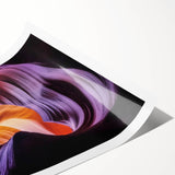 Stunning landscape rolled print showcasing vibrant canyons in rich earthy tones, ideal for home decor, expertly packaged in a protective cardboard tube.