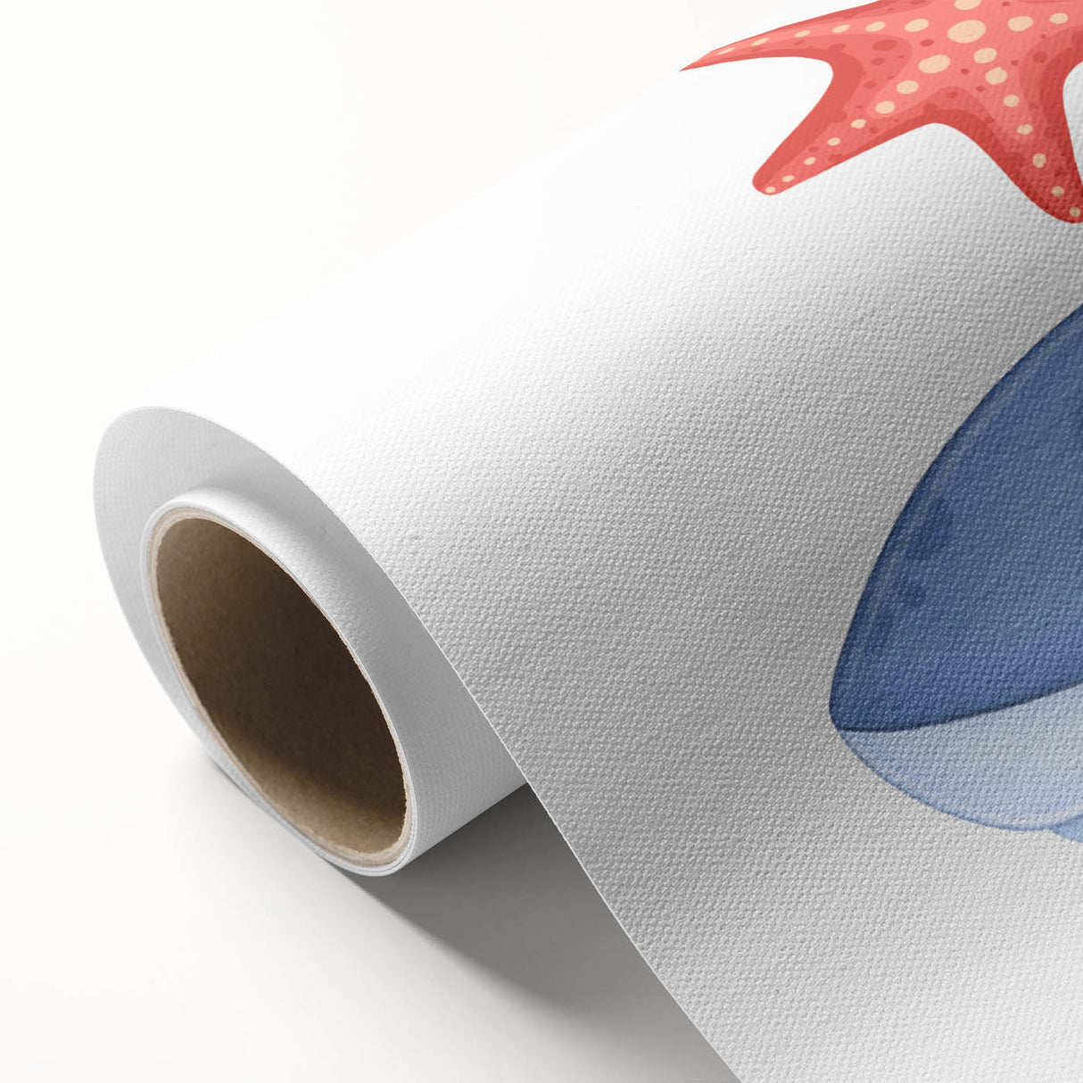 Smiling Shark and Starfish - Boys Room Wall Art Kids Wall Art Prints