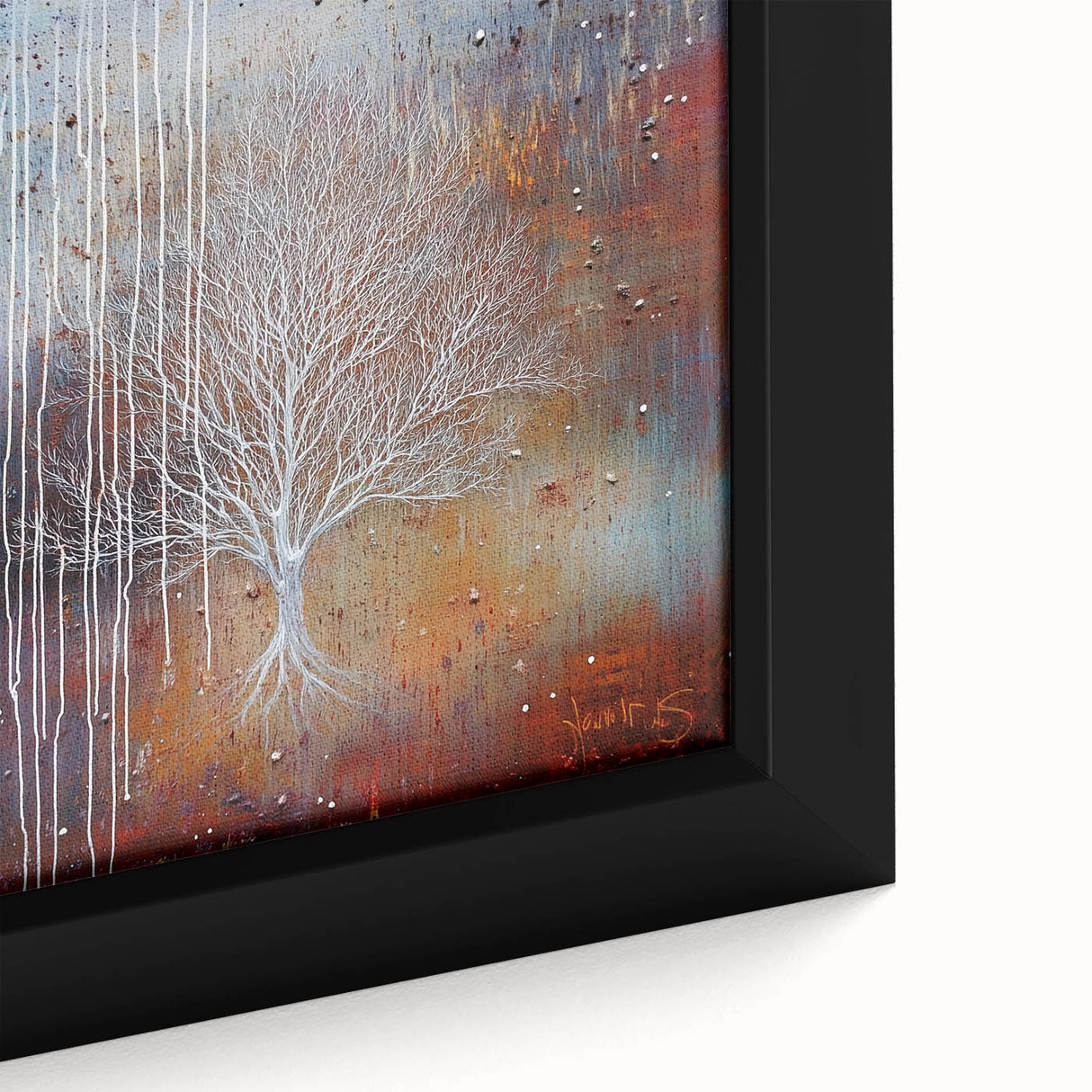 Mystical Tree Wall Art - Textured Abstract Dining Room Canvas