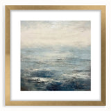 Abstract landscape wall art framed with a gold mat showcases vibrant colors and textures, perfect for modern home decor. Ideal for enhancing any living space.