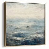 Elegant abstract landscape wall art featuring a blend of silver and gold tones, framed and ready to enhance modern interiors, ideal for stylish home decor.