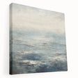 Abstract landscape wall art on stretched canvas showcasing vibrant colors and intricate textures, ideal for modern home decor. Side view displaying depth and quality craftsmanship.