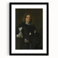 Classic Baroque Portrait - Gentleman in Elegant Dark Attire with Hat