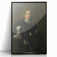 Classic Baroque Portrait - Gentleman in Elegant Dark Attire with Hat