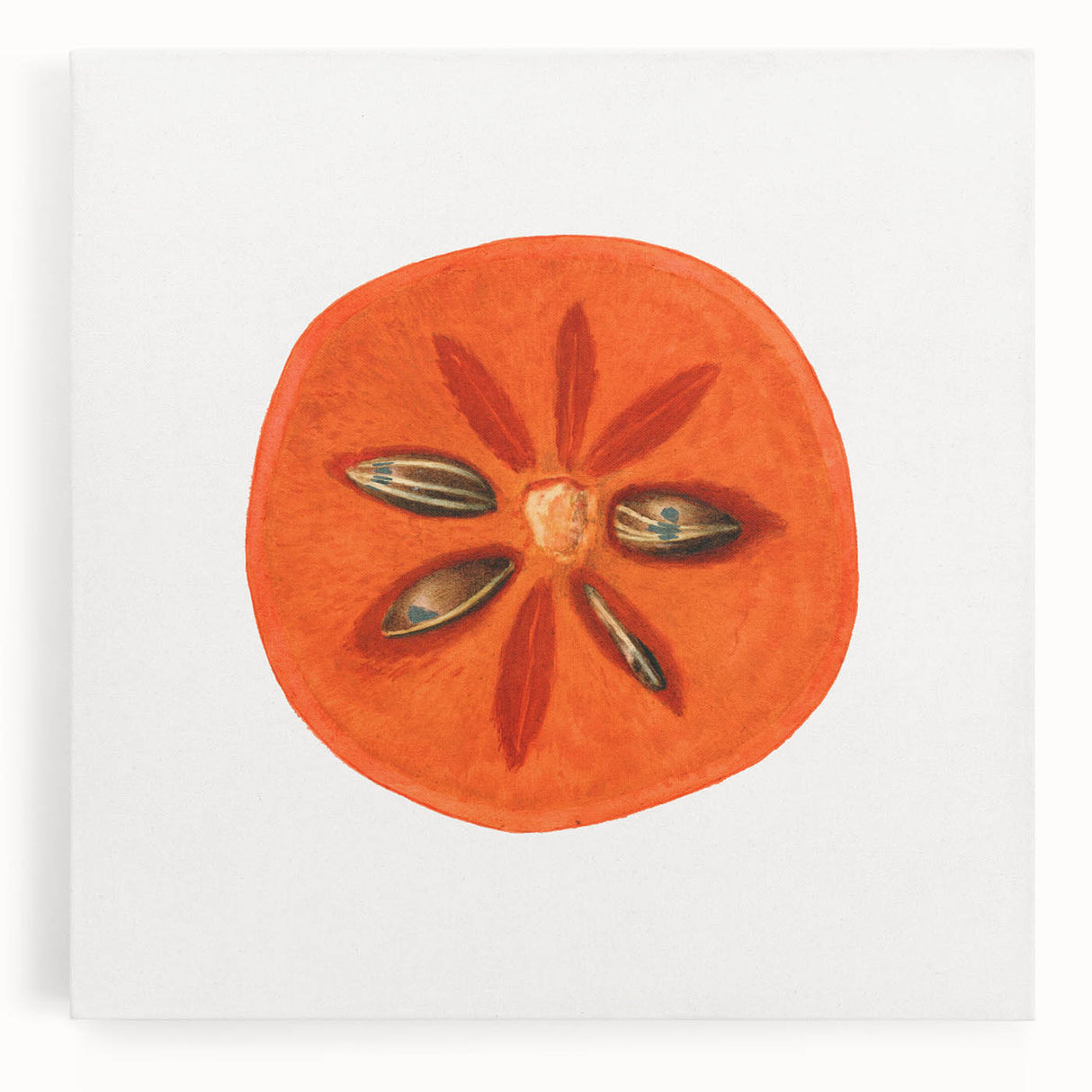 Black and white canvas featuring an assortment of fruits, perfect for kitchen wall art.