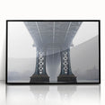 Framed acrylic artwork depicting a serene landscape with a bridge, showcasing vibrant colors and intricate details, perfect for enhancing home decor.