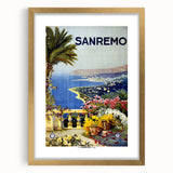 Retro Sanremo Travel Poster – Vintage Italian Riviera Art