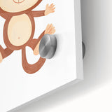 Playful Monkey Hanging - Boys Room Wall Art Kids Wall Art Prints