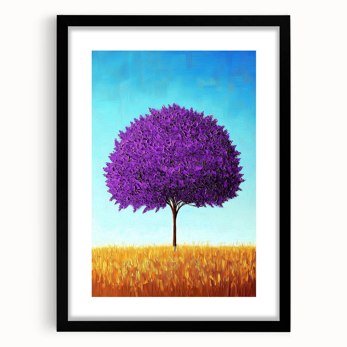 Purple Tree Office Wall Art – Vibrant Modern Office Décor