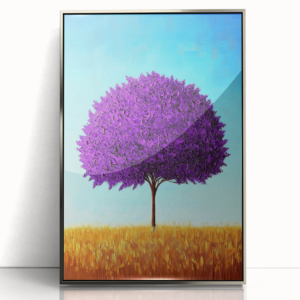 Purple Tree Office Wall Art – Vibrant Modern Office Décor