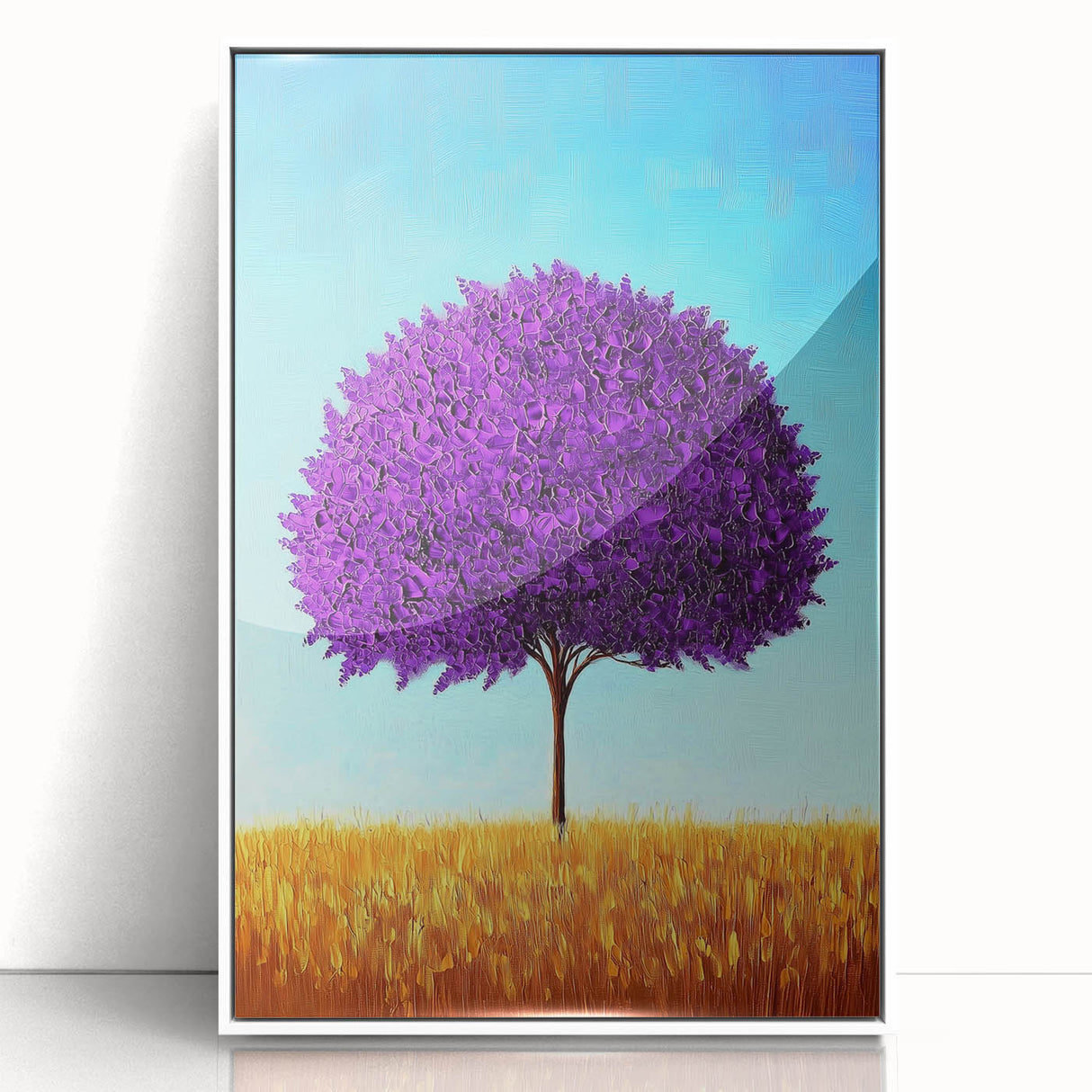 Purple Tree Office Wall Art – Vibrant Modern Office Décor