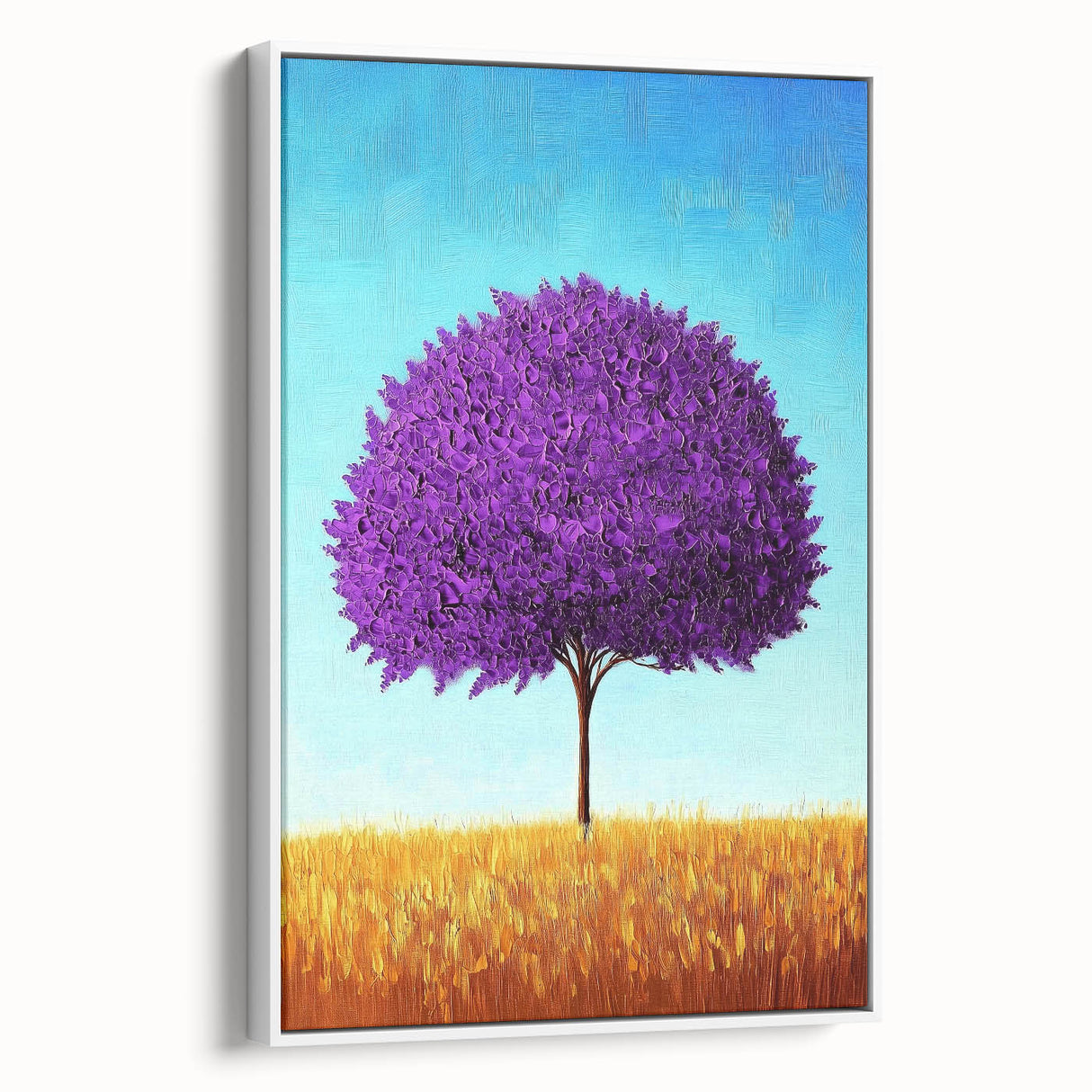 Purple Tree Office Wall Art – Vibrant Modern Office Décor