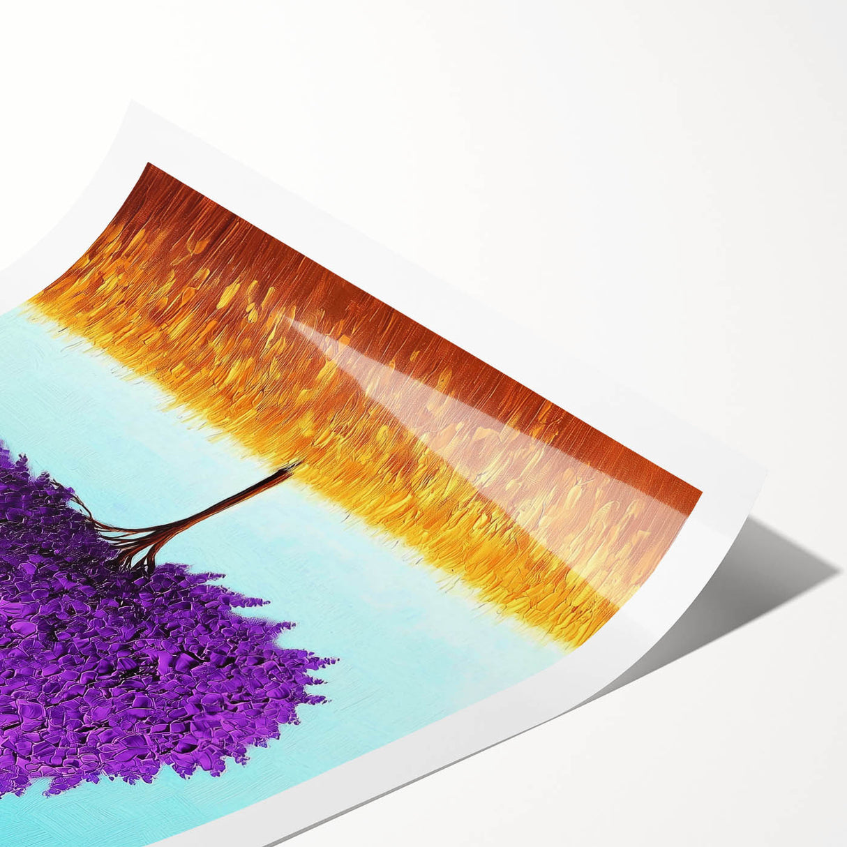 Purple Tree Office Wall Art – Vibrant Modern Office Décor