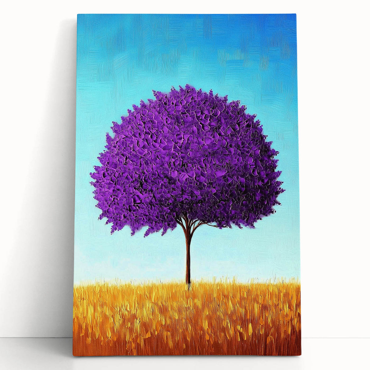 Purple Tree Office Wall Art – Vibrant Modern Office Décor