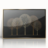 Framed abstract floral wall art featuring vibrant colors and elegant gold accents, perfect for modern home decor. Ideal for enhancing living spaces with a touch of sophistication.