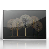 Framed wall art featuring abstract floral design in vibrant colors on a white background, showcasing modern elegance suitable for home decor.