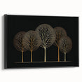 Framed abstract floral wall art in black, showcasing vibrant colors and intricate patterns. Ideal for modern home decor, displayed from a side view to highlight the frame's depth and design.
