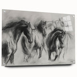 Acrylic glass display featuring a side view of a vibrant animal-themed design with colorful pins, perfect for modern home decor and art enthusiasts.