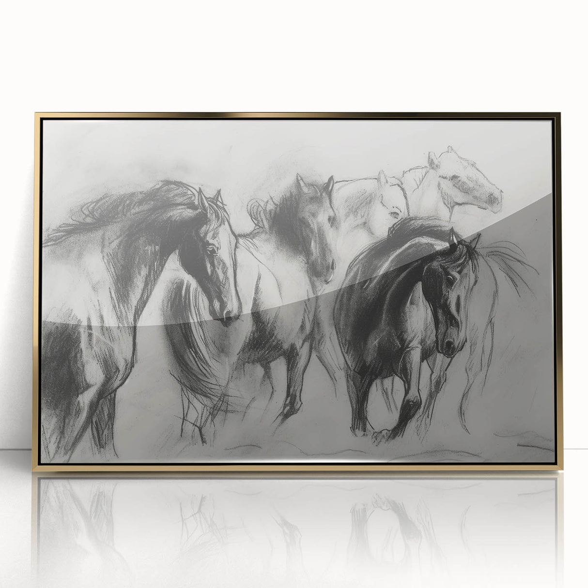 Framed acrylic artwork depicting colorful animal designs, set in a sleek gold frame, ideal for enhancing modern home decor with a vibrant touch. Perfect for animal lovers and art enthusiasts.
