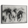 Framed canvas art showcasing a vibrant animal design with a black border, viewed from the side, perfect for enhancing home decor with a contemporary touch.