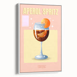Extra large framed canvas featuring a vintage poster art of colorful food and drinks, ideal for living room decor.