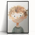 Smiling Boy Nursery Wall Art – Kids Room & Baby Room Decor