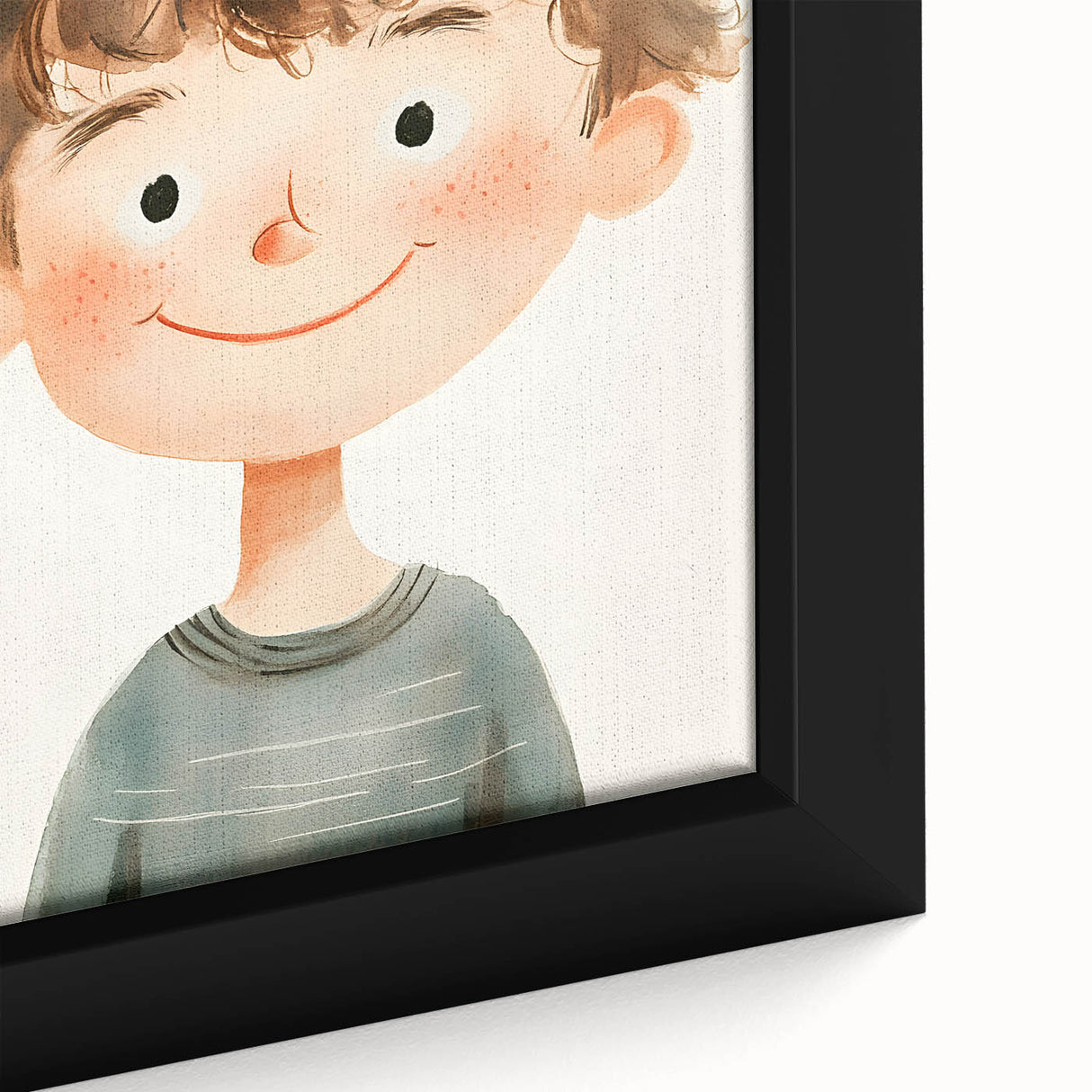 Smiling Boy Nursery Wall Art – Kids Room & Baby Room Decor