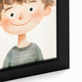 Smiling Boy Nursery Wall Art – Kids Room & Baby Room Decor