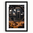 Extra large abstract art print with colorful, textured design on black framed canvas, ideal for living room decor.