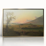 Classic Romantic Paintings - Danish Landscape with Stone Canvas Art