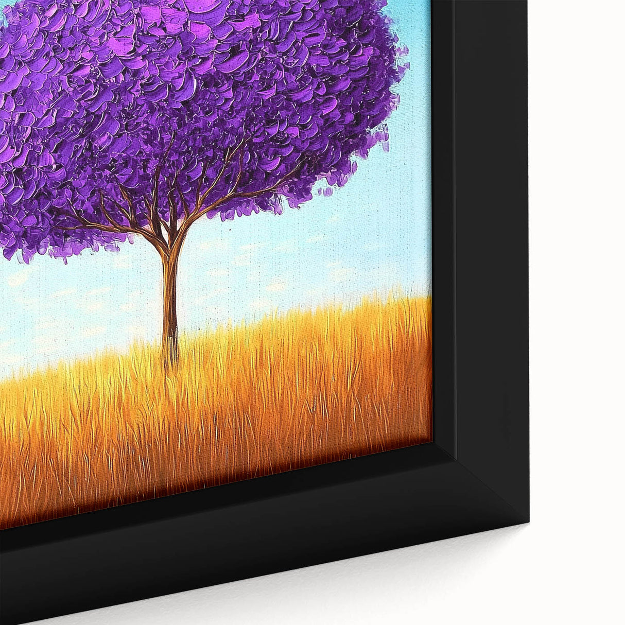 Framed Office Art – Vibrant Purple Tree Modern Office Wall Decor