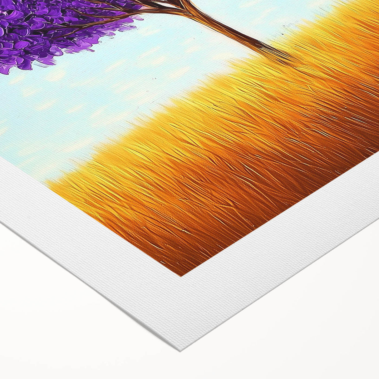 Framed Office Art – Vibrant Purple Tree Modern Office Wall Decor
