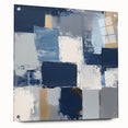 Abstract Art Prints – Block Composition in Blue and Neutrals